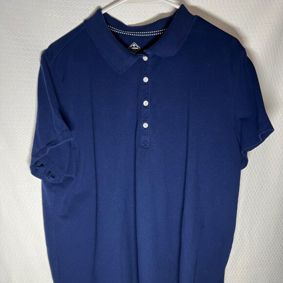 Womans Navy Blue Polo Shirt Size 2X - Picture 1 of 1